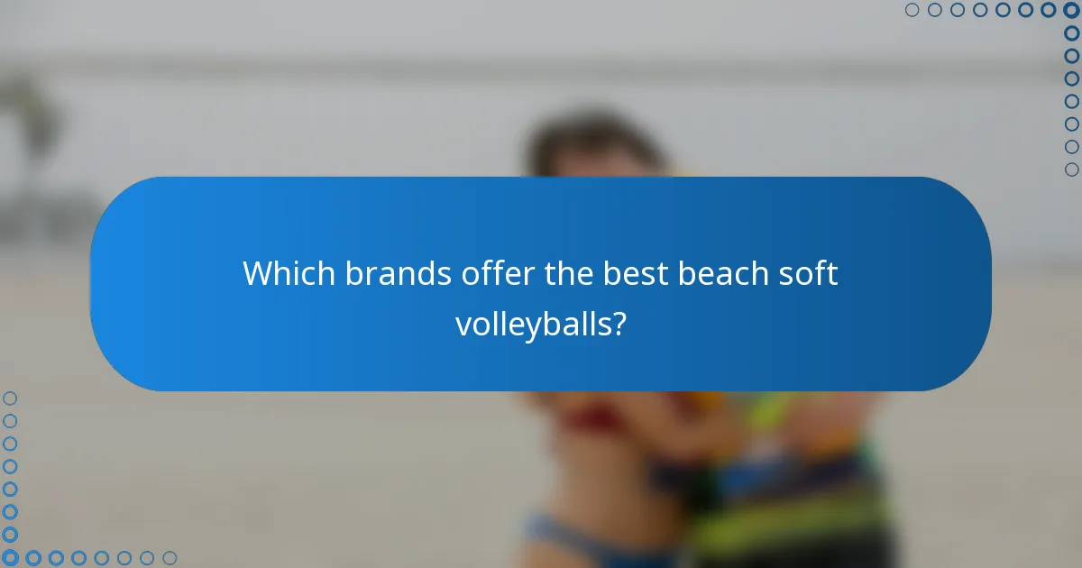 Which brands offer the best beach soft volleyballs?