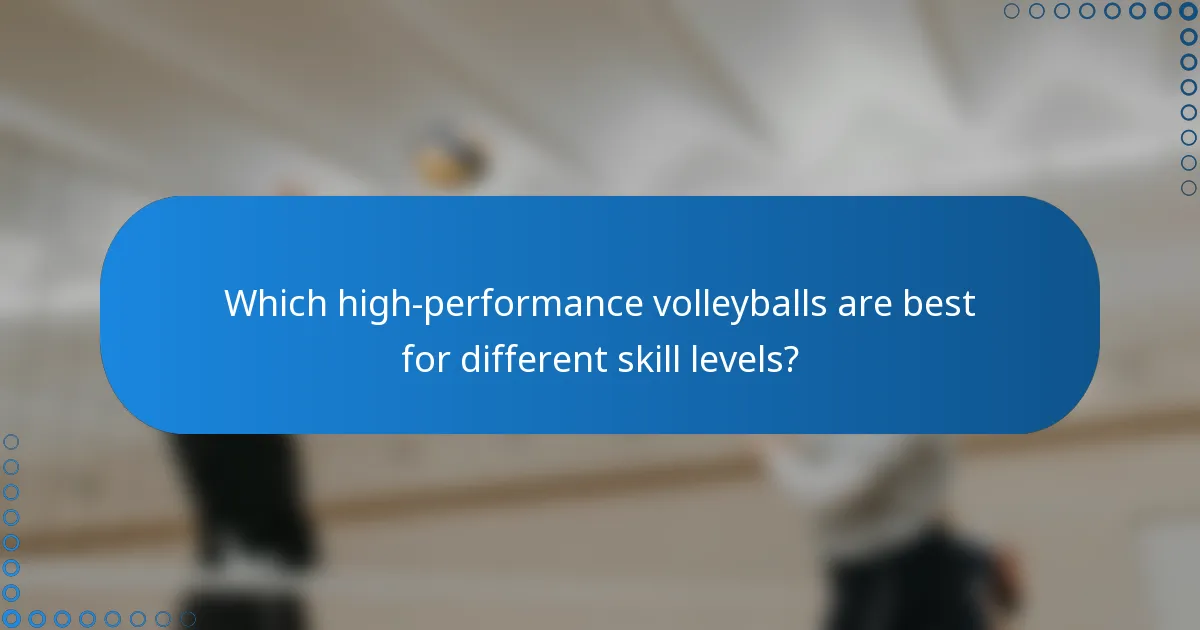 Which high-performance volleyballs are best for different skill levels?